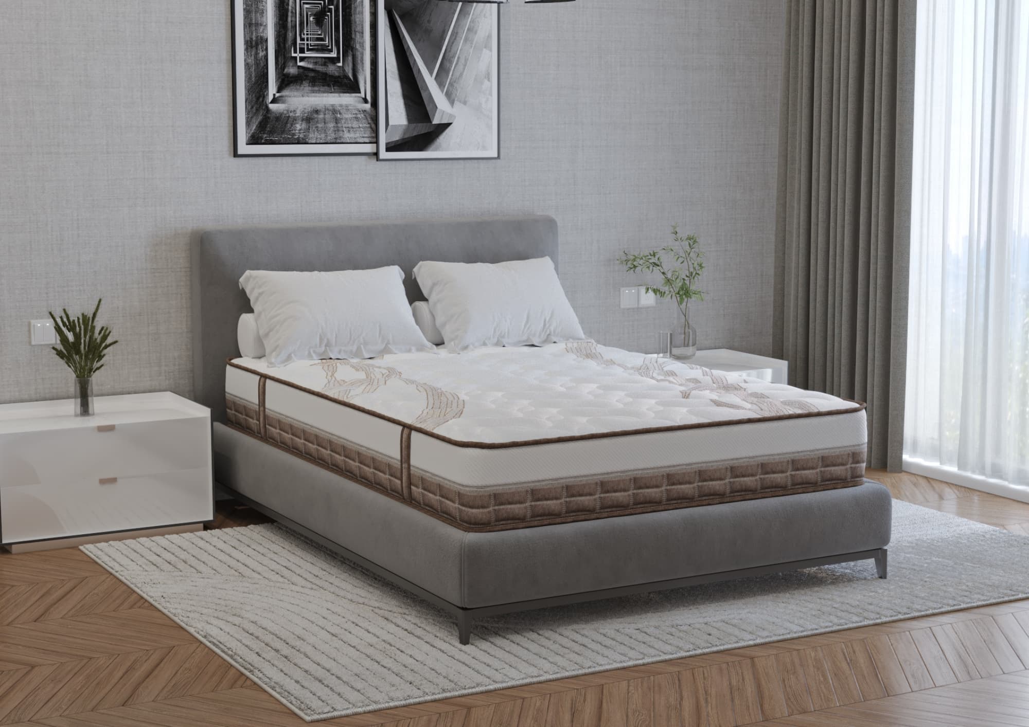 Saltea cu arcuri Caramel Dream Pocket Multilayer, 90x200, inaltime 20 cm, fermitate medie - 5