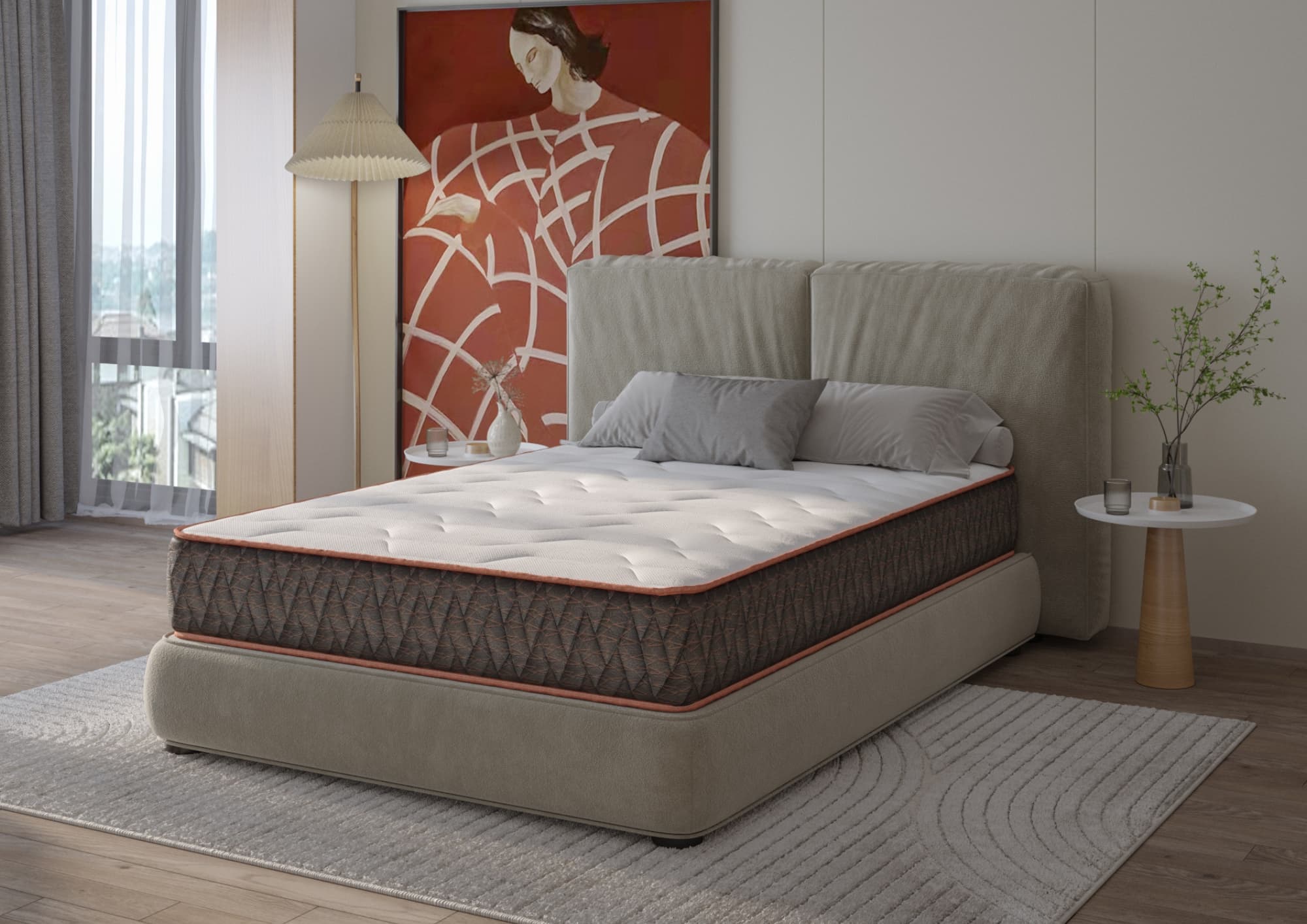 Saltea cu arcuri Supreme Comfort Pocket Multilayer, 90x200, inaltime 30 cm, fermitate medie