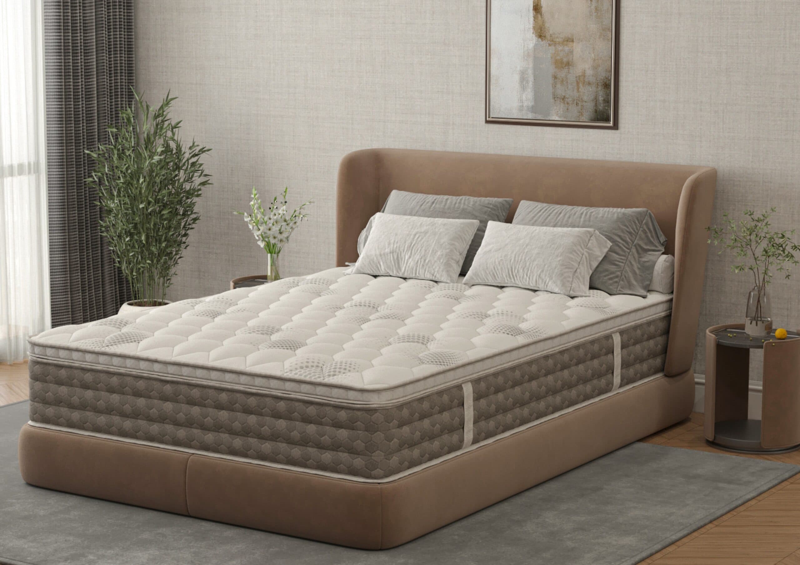 Saltea cu memorie Somnia DuoFlex 180×200, înălțime 27 cm, cu topper integrat, detasabil, fermitate mediu-tare
