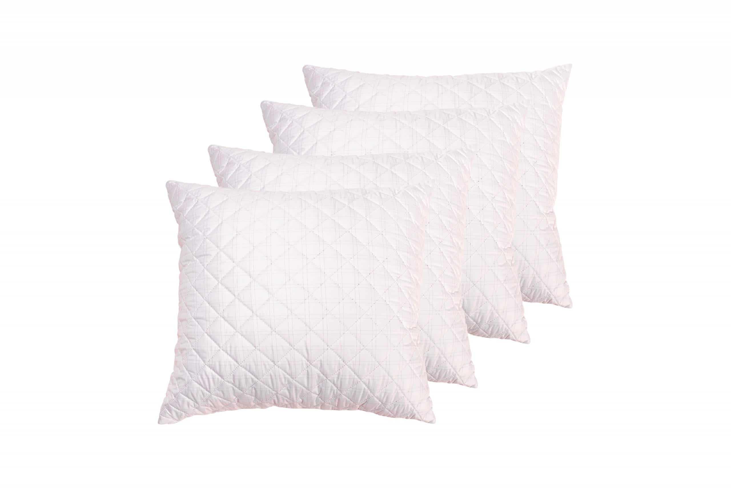 Set 4 perne matlasate Somnart, 70x70 cm, microfibra cu fibre de carbon