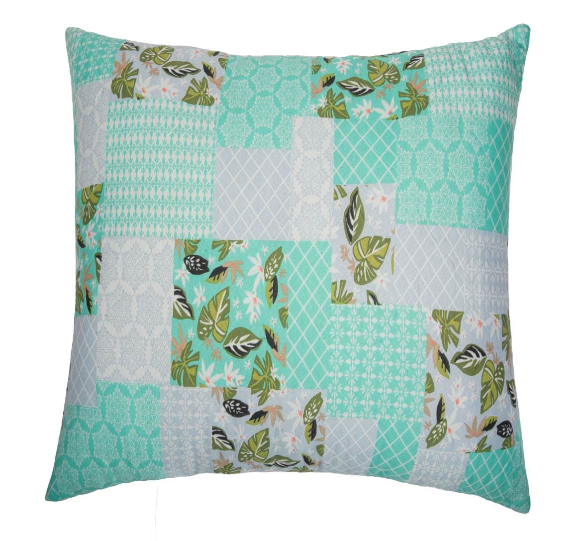 Perna SomnART Green Flowers, 70x70 cm, microfibra