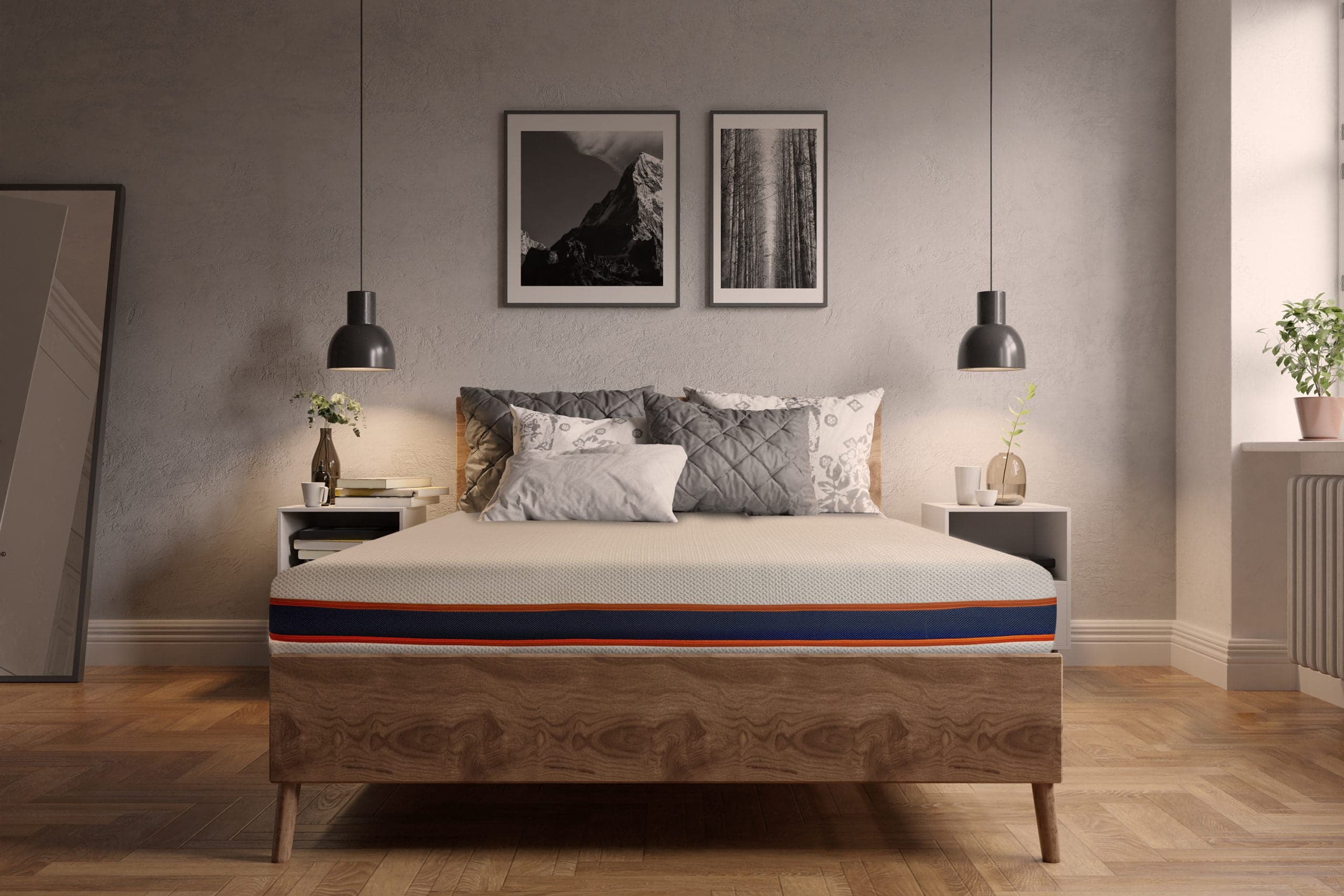 Saltea cu memorie și arcuri individuale Somnexpert AirCool HD Pocket Spring 120x200, înălțime 24 cm, husă detașabilă, fermitate medie